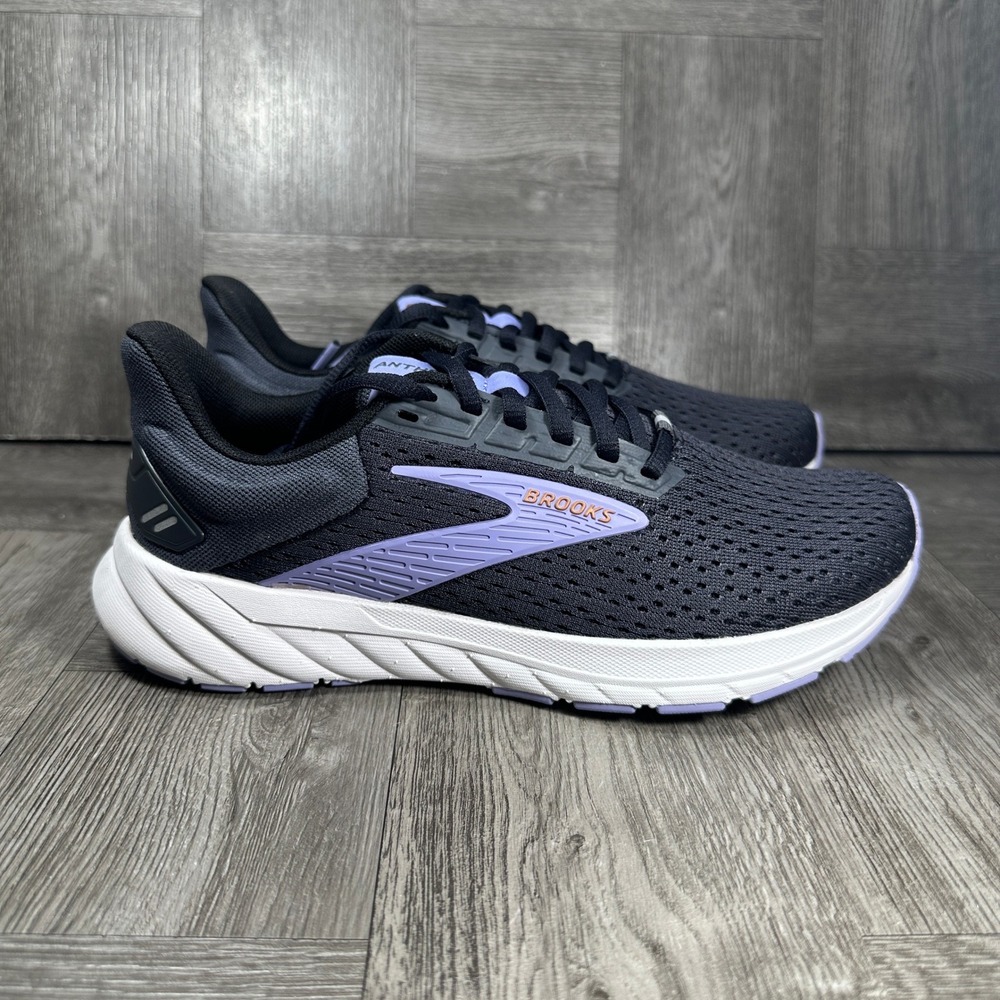 Brooks Anthem 6 Running Shoes Women 5.5 Black Purple Athletic 1204031B093 NEW